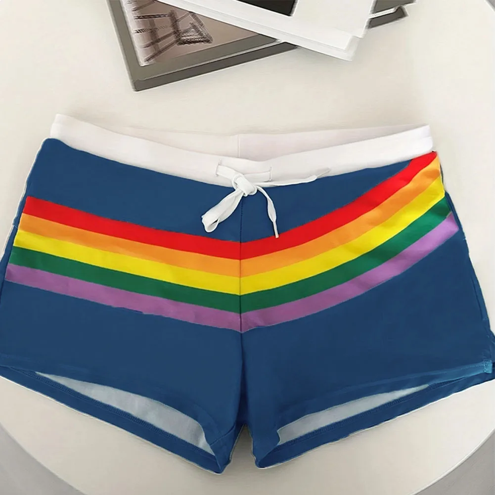 Men Rainbow Swim Shorts Swimwear Swimming Trunks Underwear Briefs Pants Drawstring Elastic Waist Pants Sportswear
Men Rainbow Swim Shorts Swimwear Swimming Trunks Underwear Briefs Pants Drawstring Elastic Waist Pants Sportswear