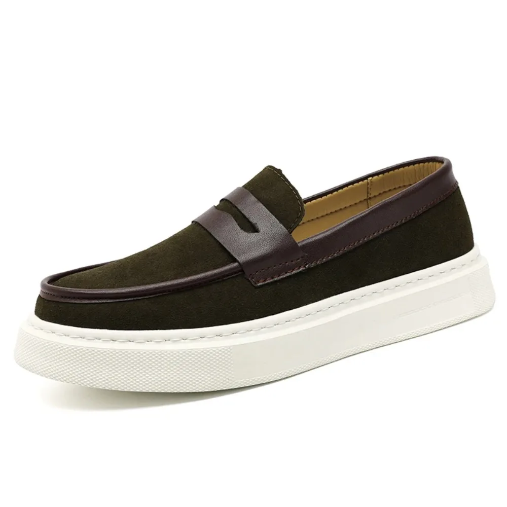 Suede Leather Loafers Breathable Slip on Flats Men's Business Casual Shoes Comfortable Leisure Walk Male Driving Shoes Moccasins
Suede Leather Loafers Breathable Slip on Flats Men's Business Casual Shoes Comfortable Leisure Walk Male Driving Shoes Moccasins