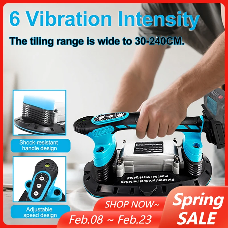 6-Levels Tile Laying Machine Electric Rubber Suction Cup 400KG Tile Vibration Leveling Tool for Makita 21V Battery (NO battery)
6-Levels Tile Laying Machine Electric Rubber Suction Cup 400KG Tile Vibration Leveling Tool for Makita 21V Battery (NO battery)
