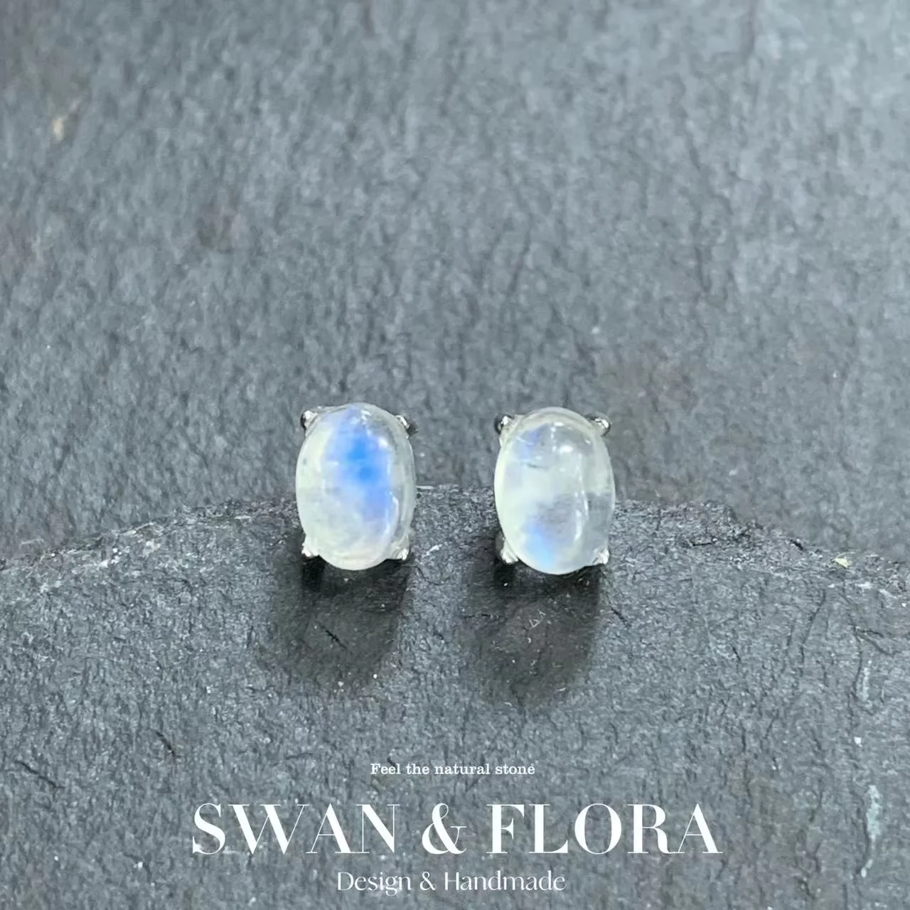 Natural Moonstone earrings Blue Moonlight stone Stainless Steel studs for women delicate Jewelry Gift
Natural Moonstone earrings Blue Moonlight stone Stainless Steel studs for women delicate Jewelry Gift