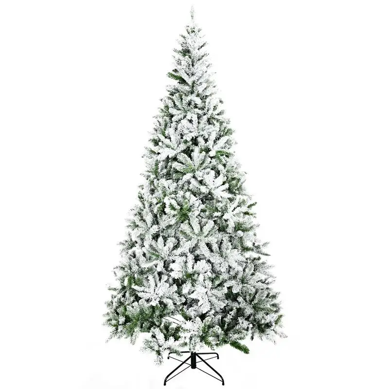 9ft Tall Unlit Snow Flocked Pine Artificial Christmas Tree with Realistic Branches, Green Color
9ft Tall Unlit Snow Flocked Pine Artificial Christmas Tree with Realistic Branches, Green Color