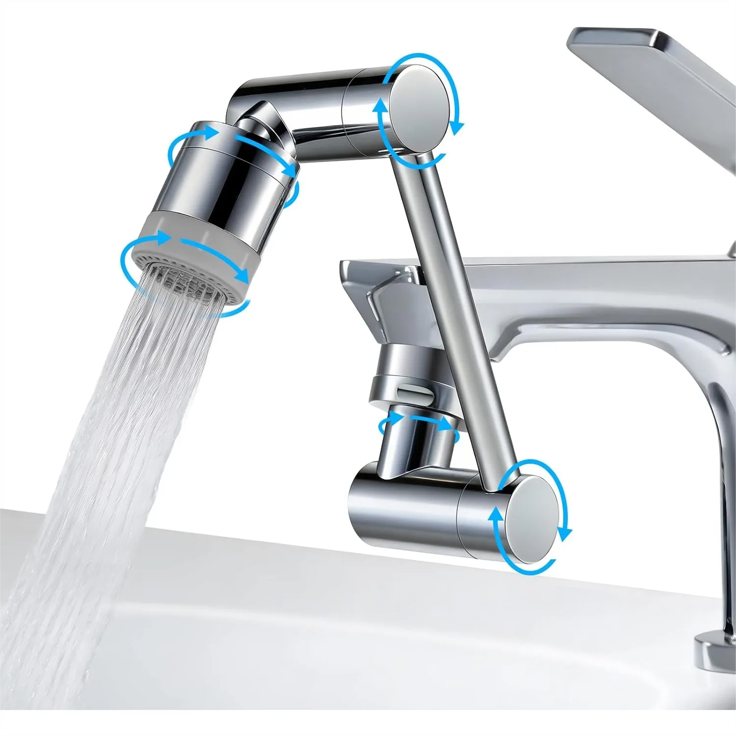 1080° Rotating Faucet Extender, Swivel Aerator Extension for Kitchen & Bathroom Sinks, 2 Water Flow Modes with Built-in Filter
1080° Rotating Faucet Extender, Swivel Aerator Extension for Kitchen & Bathroom Sinks, 2 Water Flow Modes with Built-in Filter