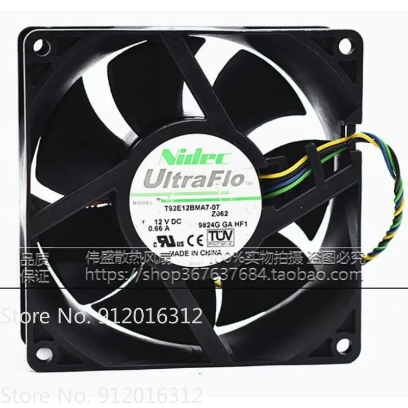 New Cooler Fan for Nidec T92E12BMA7-07 12V 0.66A 9CM 4 Wire PWM Bearing Temperature Control Fan 90 * 90 * 38MM
New Cooler Fan for Nidec T92E12BMA7-07 12V 0.66A 9CM 4 Wire PWM Bearing Temperature Control Fan 90 * 90 * 38MM