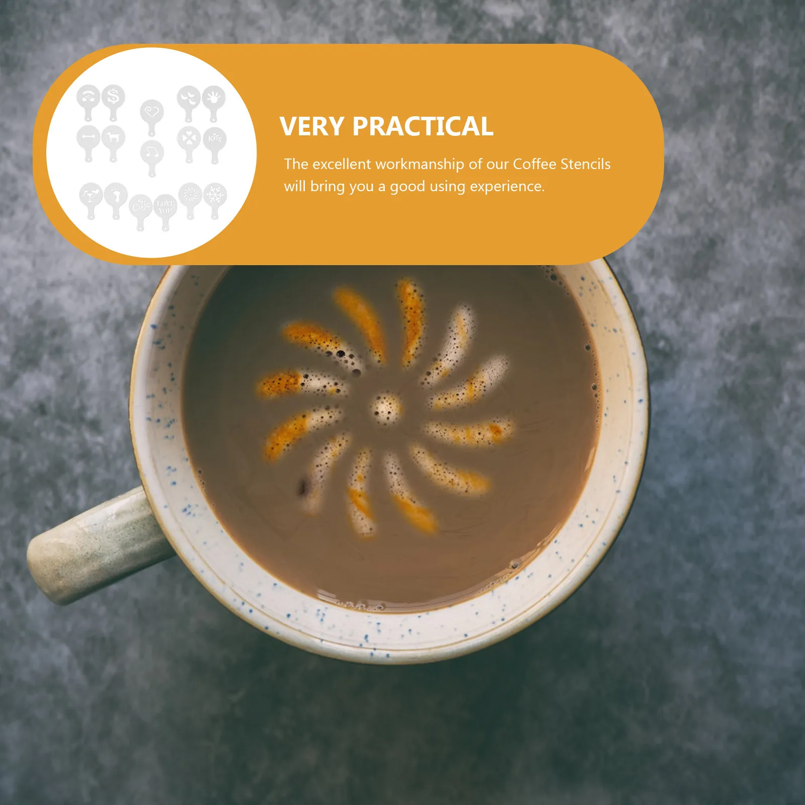 Набор из 16 многоразовых пластиковых трафаретов для кофе: инструменты для латте-арта, украшения каппучино и молочной пены, декор для кексов
Набор из 16 многоразовых пластиковых трафаретов для кофе: инструменты для латте-арта, украшения каппучино и молочной пены, декор для кексов