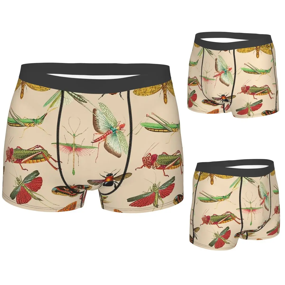 Boxer Underpants Shorts Vintage Bugs And Insects Illustration Panties Men's Breathable Underwear for Homme Man Boyfriend Gift
Boxer Underpants Shorts Vintage Bugs And Insects Illustration Panties Men's Breathable Underwear for Homme Man Boyfriend Gift
