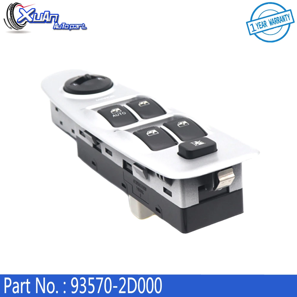 Car Front Left Driver Side Power Window Master Control Switch Button For Hyundai Elantra 2.0L 2001-2006 93570-2D000
Car Front Left Driver Side Power Window Master Control Switch Button For Hyundai Elantra 2.0L 2001-2006 93570-2D000