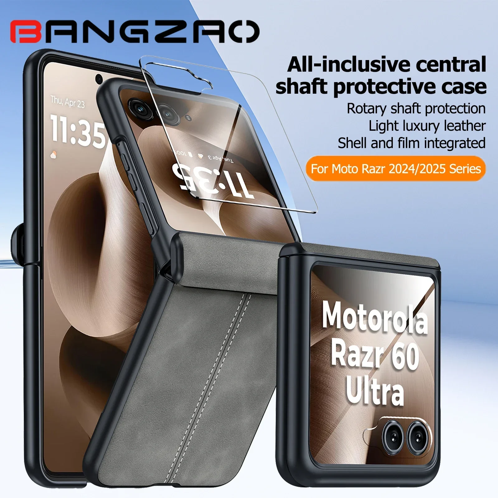 Встроенная защитная пленка для экрана, защита шарниров, матовый ПК из искусственной кожи, для Motorola Razr 2024/2025, противоударный чехол для телефона-Gary
Встроенная защитная пленка для экрана, защита шарниров, матовый ПК из искусственной кожи, для Motorola Razr 2024/2025, противоударный чехол для телефона-Gary