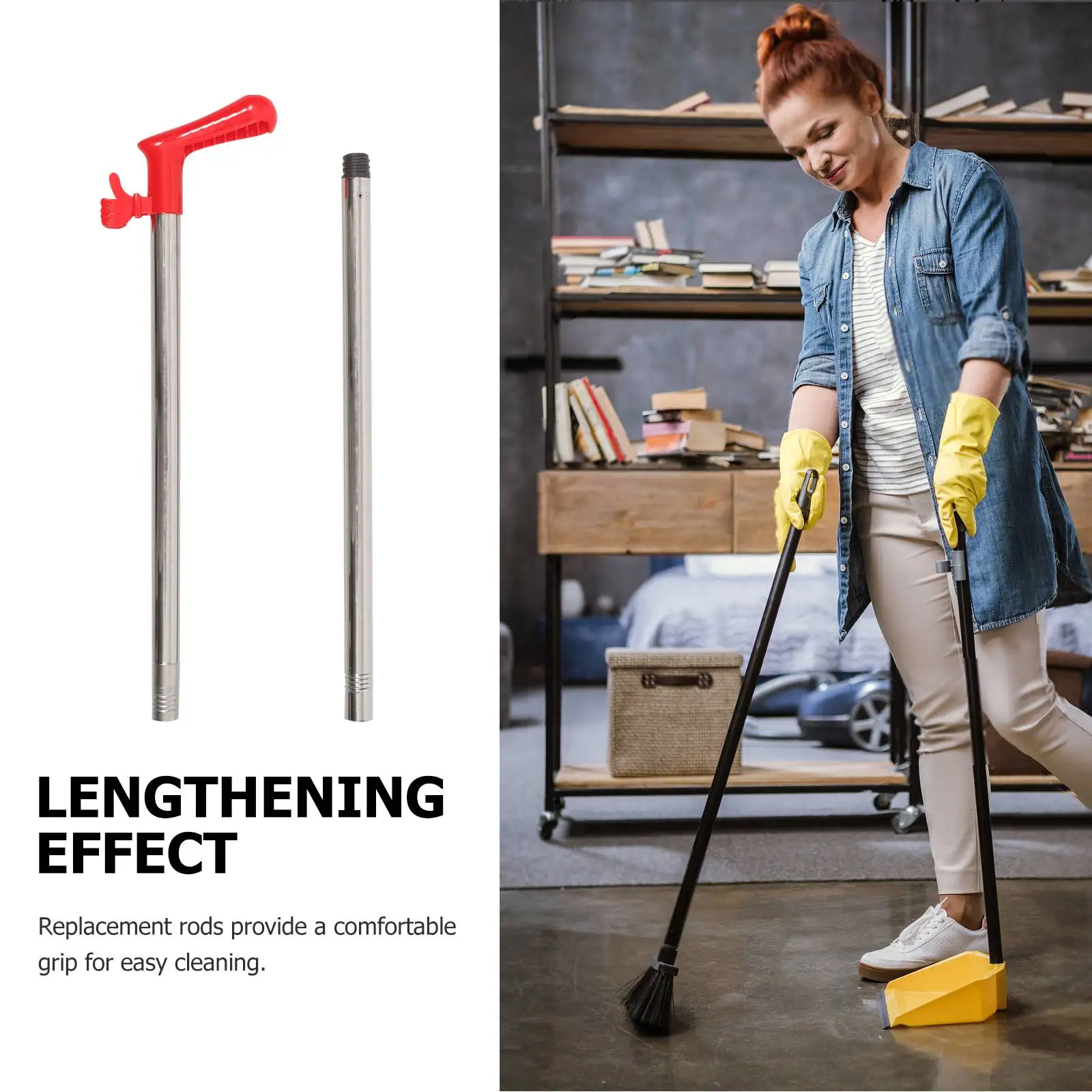 Stainless Steel Broom Handle Mop Stick for Floor Cleaning Dustpan Rod Replacement
Stainless Steel Broom Handle Mop Stick for Floor Cleaning Dustpan Rod Replacement