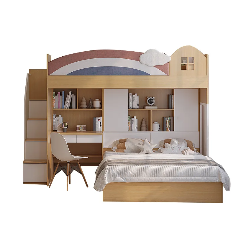upper and lower beds staggered upper and lower bunks do not disturb each other, mother and child bed wardrobe combination
upper and lower beds staggered upper and lower bunks do not disturb each other, mother and child bed wardrobe combination