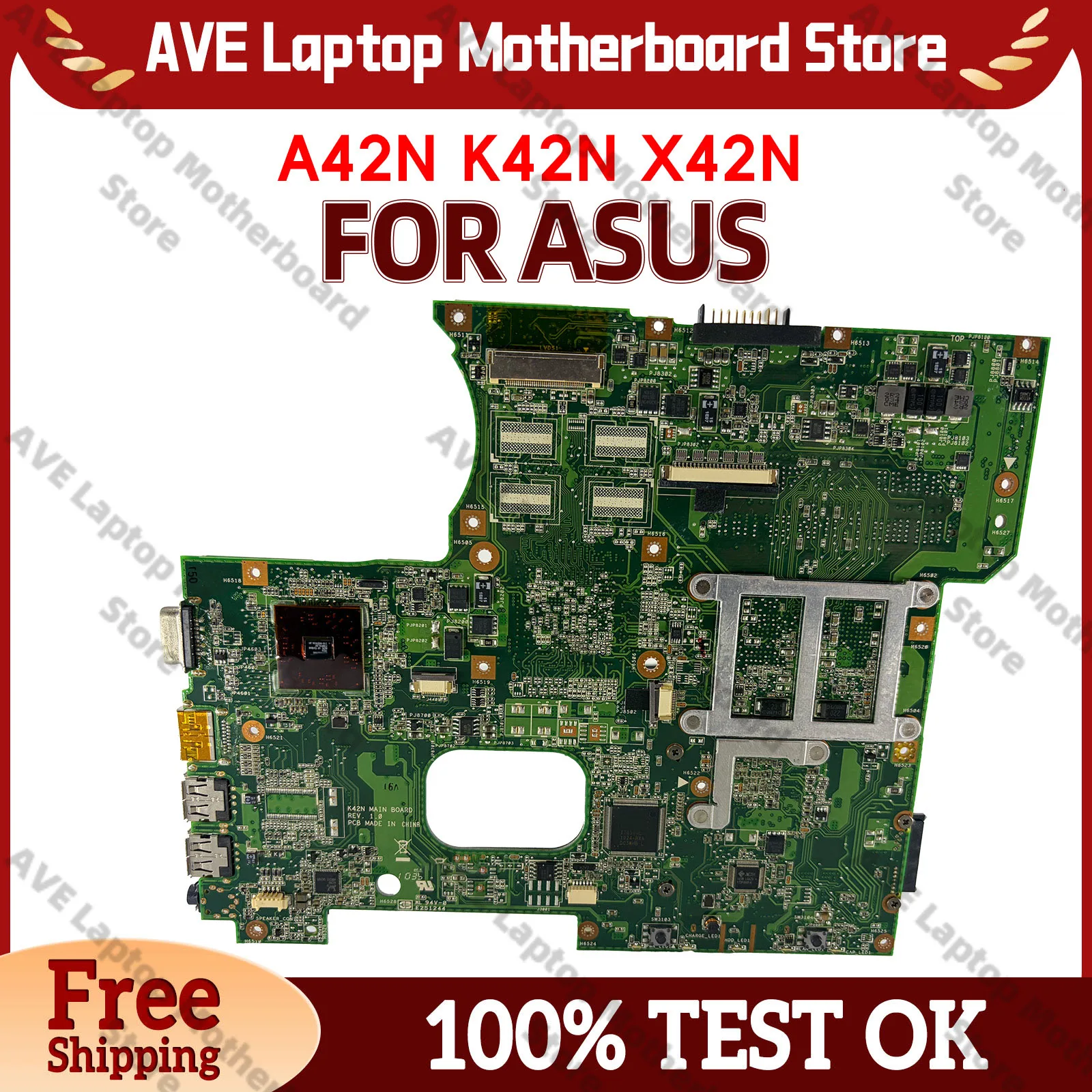 K42N X42D Laptop Motherboard For ASUS K42N A42D K42N Notebook Mainboard This item is in stock 100% tests OK fast shipping
K42N X42D Laptop Motherboard For ASUS K42N A42D K42N Notebook Mainboard This item is in stock 100% tests OK fast shipping