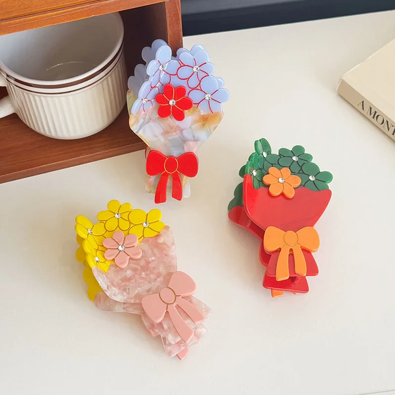 Niche Design Fashionable Bouquet Hair Clip Simple High-end Feel Acetic Acid Spliced Rhinestones Shark Clip Headwear
Niche Design Fashionable Bouquet Hair Clip Simple High-end Feel Acetic Acid Spliced Rhinestones Shark Clip Headwear