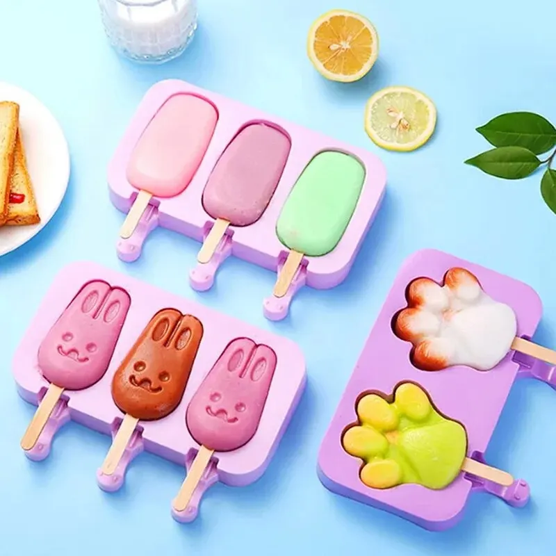 Silicone Ice Cream Mold Popsicle Siamese Molds with Lid DIY Homemade Ice Lolly Mold Cartoon Cute Image Handmade Kitchen Tools
Silicone Ice Cream Mold Popsicle Siamese Molds with Lid DIY Homemade Ice Lolly Mold Cartoon Cute Image Handmade Kitchen Tools