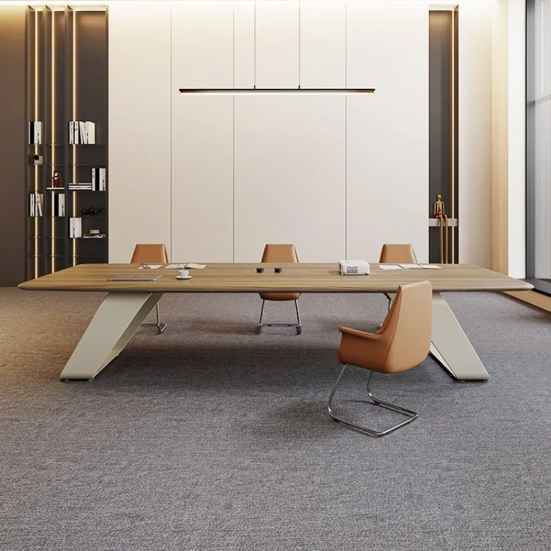 Conference table Simple modern long table Conference room desk Large multi-person training Negotiation Office furnit
Conference table Simple modern long table Conference room desk Large multi-person training Negotiation Office furnit