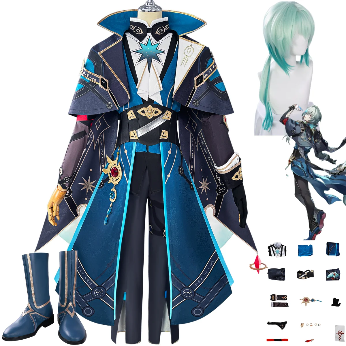 Game Anaxagoras Honkai: Star Rail Cosplay Costume Anime Wig Cloak Coat Uniform Full Set Shoe Adult Man Halloween Christmas Suit
Game Anaxagoras Honkai: Star Rail Cosplay Costume Anime Wig Cloak Coat Uniform Full Set Shoe Adult Man Halloween Christmas Suit