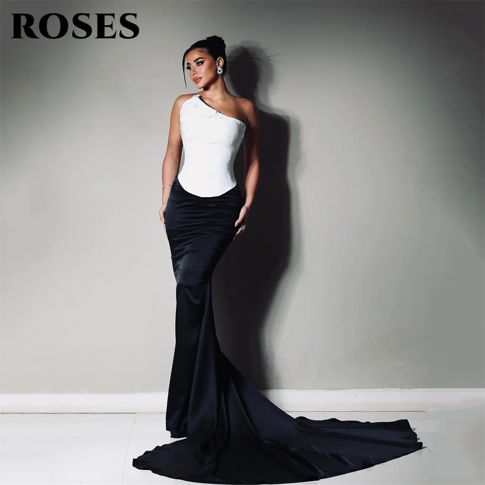ROSES White Corset Evening Dress Satin Mermaid Prom Dresses with Train Celebrity Dress Contrast Color Evening Dress Customized
ROSES White Corset Evening Dress Satin Mermaid Prom Dresses with Train Celebrity Dress Contrast Color Evening Dress Customized