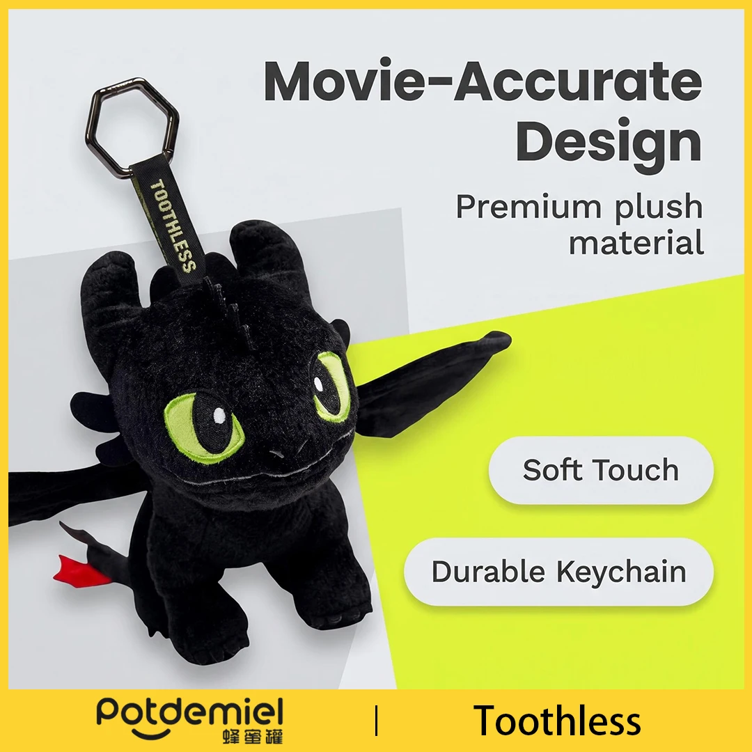 Potdemiel How to Train Your Dragon Toothless Plush Keychain, Cool Cartoon Soft Stuffed Doll Bag Charm Pendant for Kids Gift
Potdemiel How to Train Your Dragon Toothless Plush Keychain, Cool Cartoon Soft Stuffed Doll Bag Charm Pendant for Kids Gift