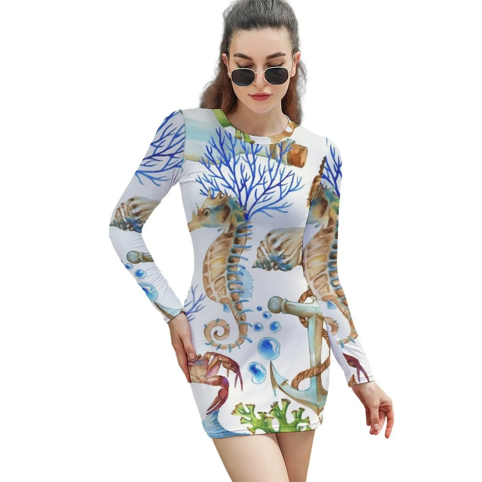 Living under the sea Long-Sleeved Sheath Dress cute dress women's fashion dresses elegant dresses plus sizes
Living under the sea Long-Sleeved Sheath Dress cute dress women's fashion dresses elegant dresses plus sizes