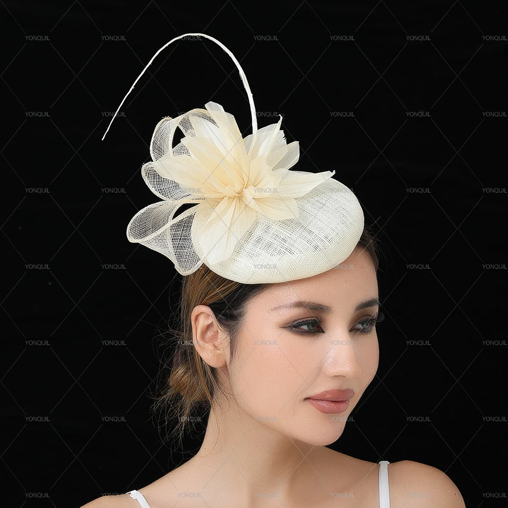 High Quality Sinamay base and Silk-Linen Flower Wedding Headpiece Women's Fascinator Headwear for Cocktail Hair Accessories
High Quality Sinamay base and Silk-Linen Flower Wedding Headpiece Women's Fascinator Headwear for Cocktail Hair Accessories