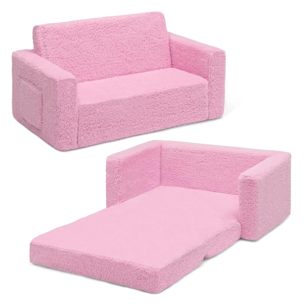2-in-1 Convertible Sofa to Lounger for Kids, Pink, Supportive foam keeps its shape and provides all-day comfort
2-in-1 Convertible Sofa to Lounger for Kids, Pink, Supportive foam keeps its shape and provides all-day comfort