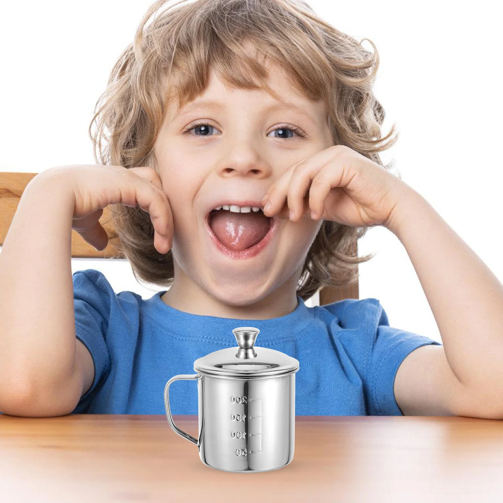 Stainless Steel Mug Toddler Cup Small Travel Coffee Tumbler Portable Handle Lid Jug Household Drink Container
Stainless Steel Mug Toddler Cup Small Travel Coffee Tumbler Portable Handle Lid Jug Household Drink Container