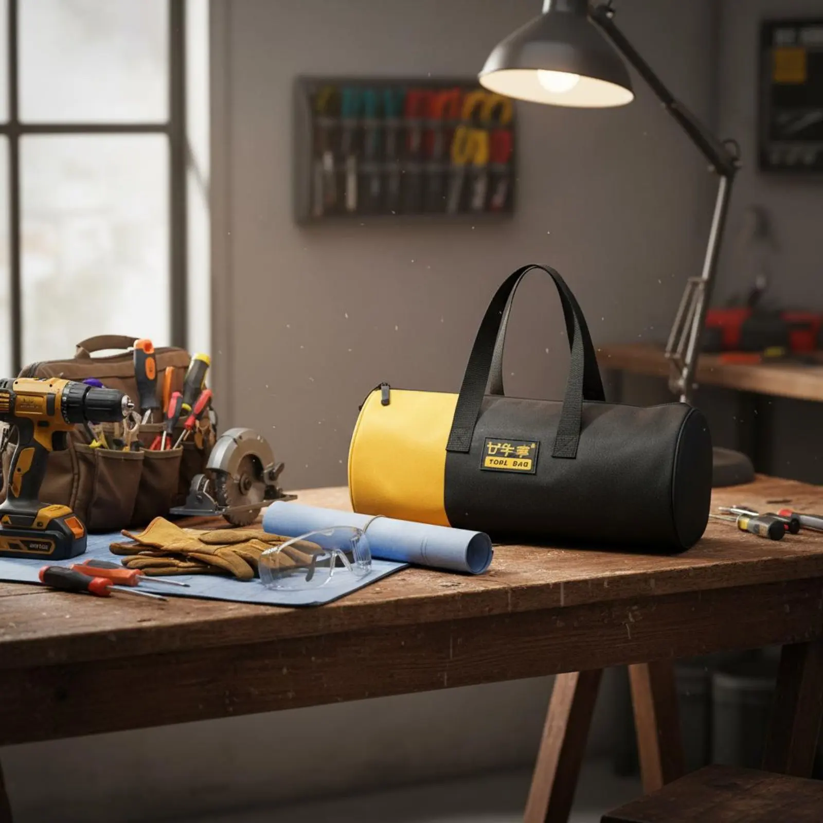 Portable Tool Bag 1680D Oxford Material Waterproof Tool Bag Hardware Storage Large Capacity Wide Accessible Top for Workshop
Portable Tool Bag 1680D Oxford Material Waterproof Tool Bag Hardware Storage Large Capacity Wide Accessible Top for Workshop