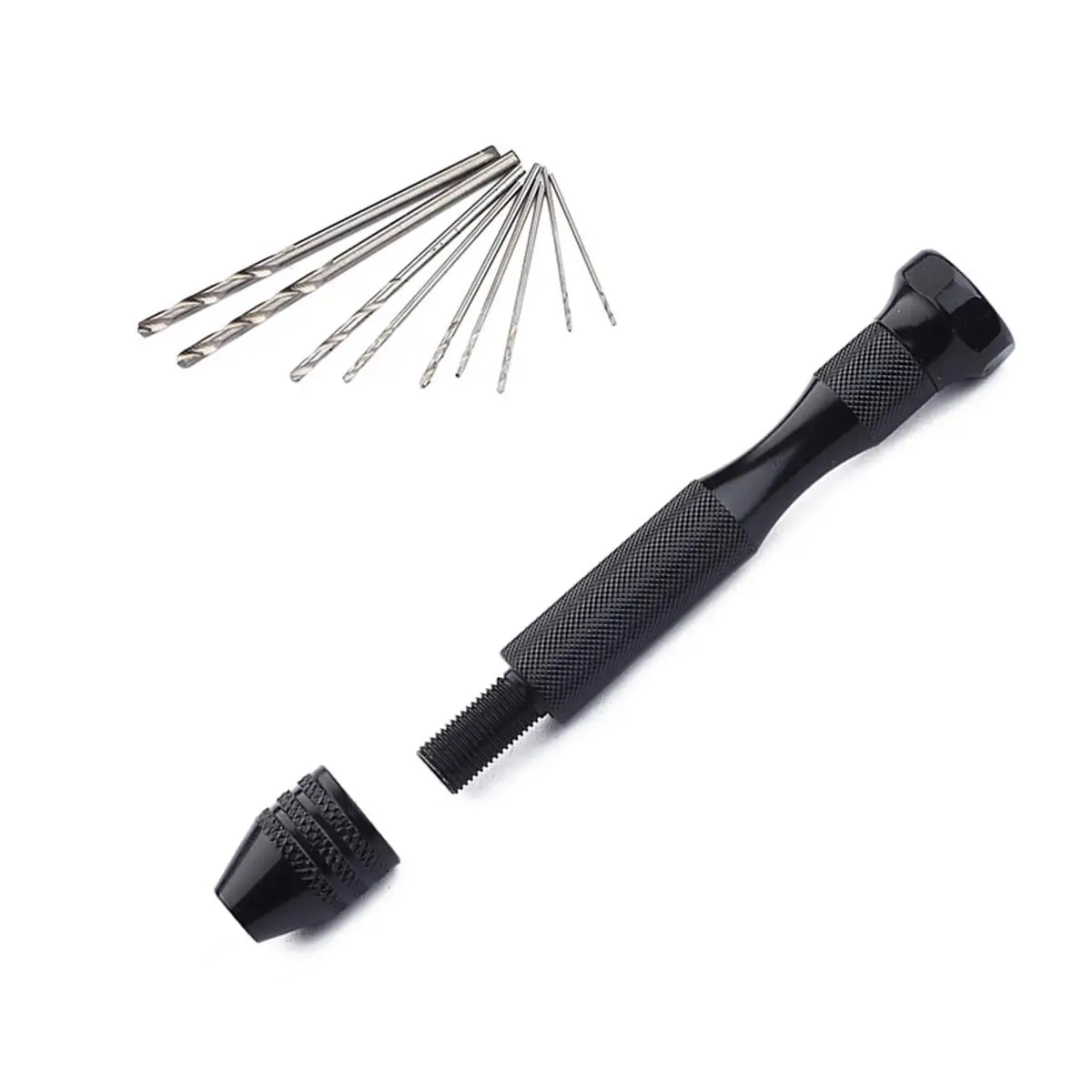 Black Precision Pin Vise Hand Drill with Drill Bits Set of 11 Pieces Rotary Tools for Models and Hobby
Black Precision Pin Vise Hand Drill with Drill Bits Set of 11 Pieces Rotary Tools for Models and Hobby