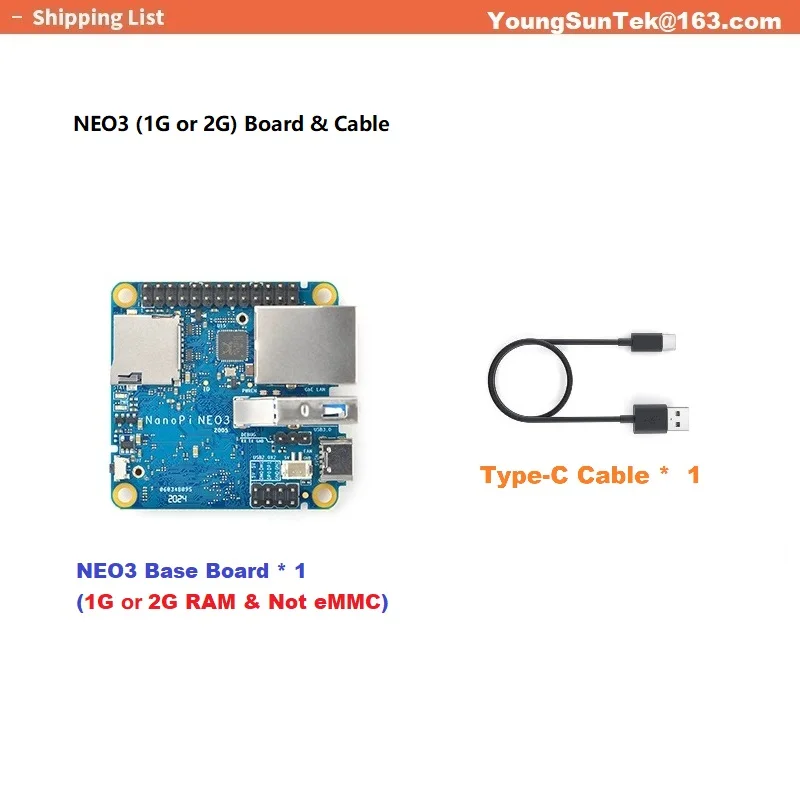 Плата руки NanoPi Neo3 (1G RAM) YoungSunTek RK3328 Quad Cortex-A53 до 1,3 ГГц, 1 ГБ Ethernet, USB3.0 OpenWRT, Ubuntu, Lunix
Плата руки NanoPi Neo3 (1G RAM) YoungSunTek RK3328 Quad Cortex-A53 до 1,3 ГГц, 1 ГБ Ethernet, USB3.0 OpenWRT, Ubuntu, Lunix