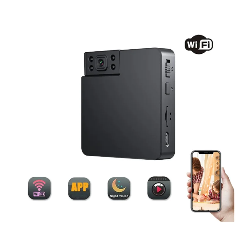 B18B Mini Wireless Wifi CCTV Camera Connect To Phone Surveillance Security Video Record HD Night Vision
B18B Mini Wireless Wifi CCTV Camera Connect To Phone Surveillance Security Video Record HD Night Vision