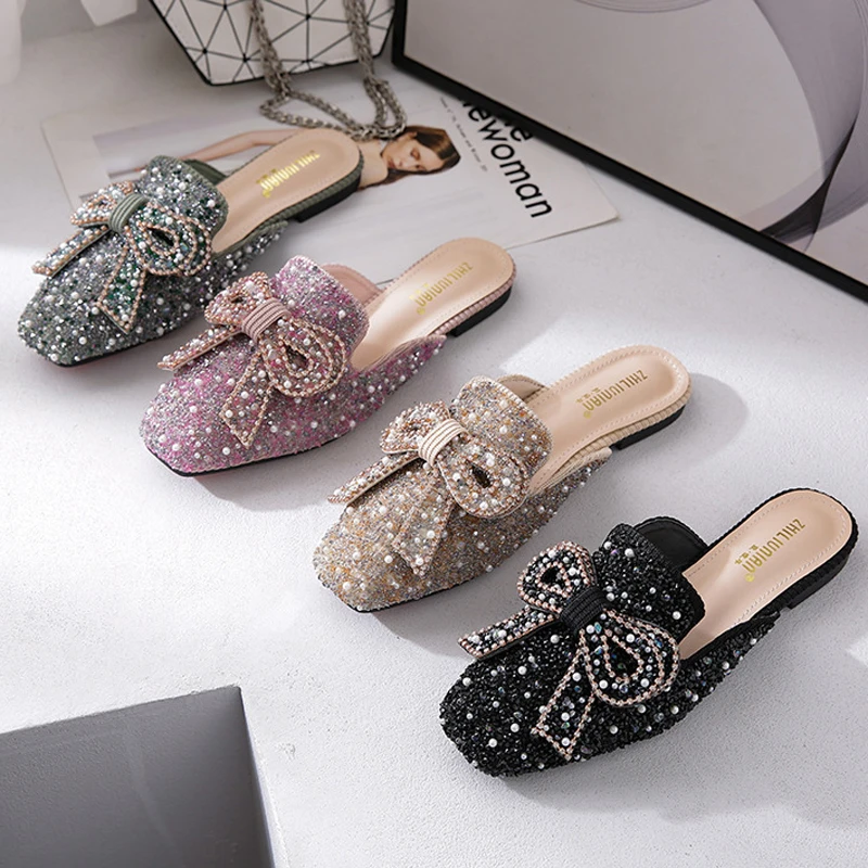 Мюли с узлом-бабочкой, женская обувь, шлепанцы с квадратным носком, роскошные шлепанцы на низком каблуке, неглубокие сандалии большого размера, шлепанцы
Мюли с узлом-бабочкой, женская обувь, шлепанцы с квадратным носком, роскошные шлепанцы на низком каблуке, неглубокие сандалии большого размера, шлепанцы