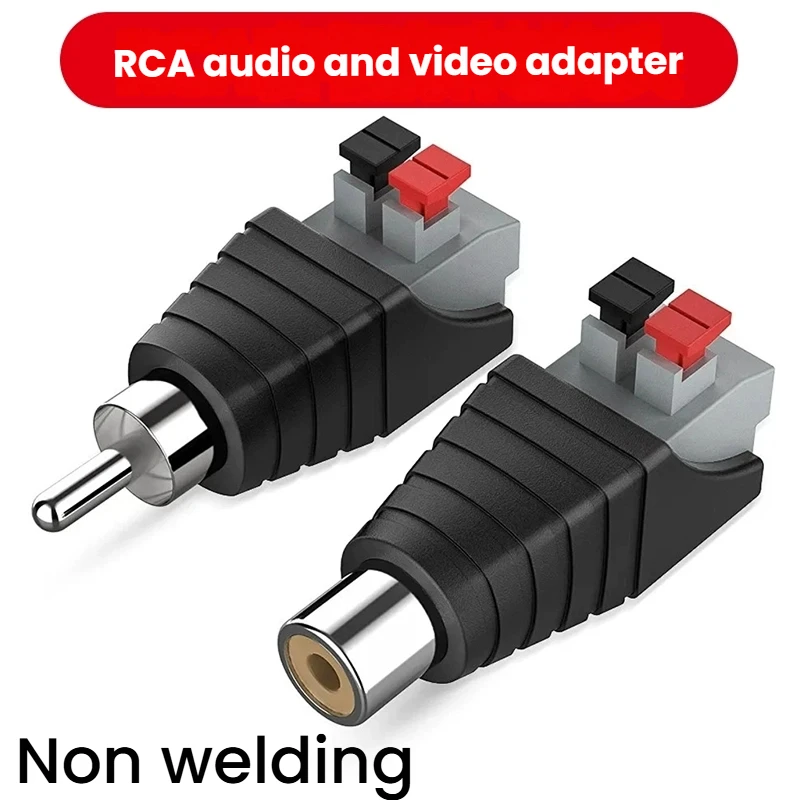 4/10/40 Pcs AV Audio Video Connector with Solderless Crimp - RCA Male/Female to Terminal Block for Speakers & Home Theater
4/10/40 Pcs AV Audio Video Connector with Solderless Crimp - RCA Male/Female to Terminal Block for Speakers & Home Theater