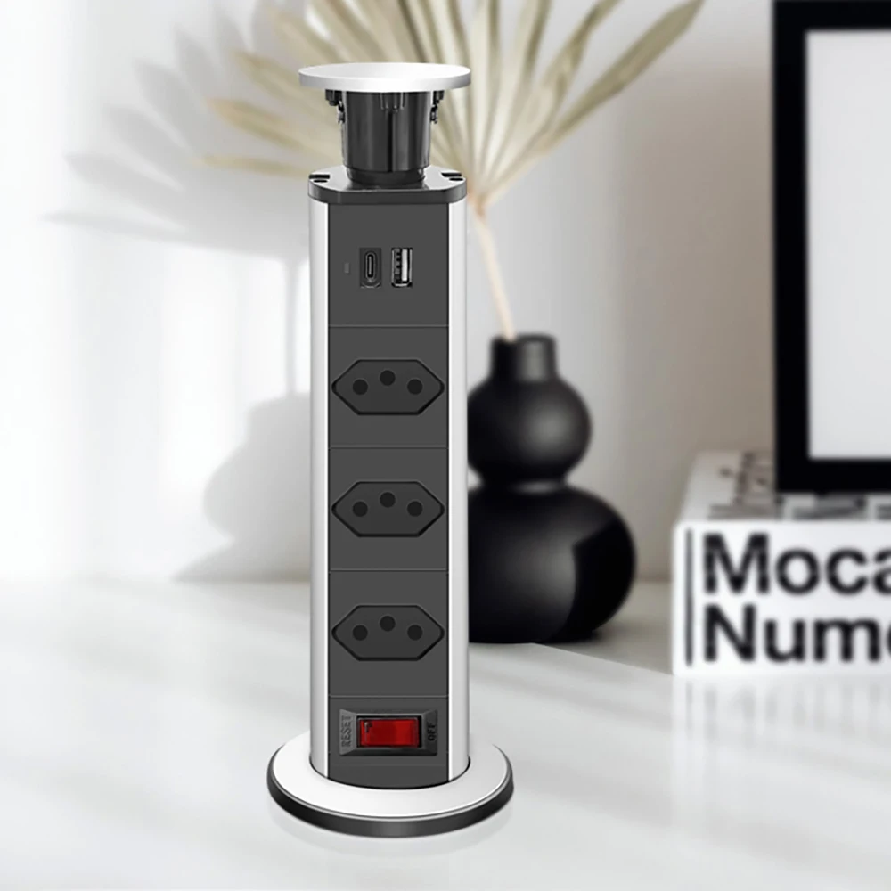 Pop Up Desk Socket Tablet Sockets Power Strip Brazil Electric Plug Switch Outlet Hidden Kitchen USB Charger 1.8m Extenstion Cord
Pop Up Desk Socket Tablet Sockets Power Strip Brazil Electric Plug Switch Outlet Hidden Kitchen USB Charger 1.8m Extenstion Cord