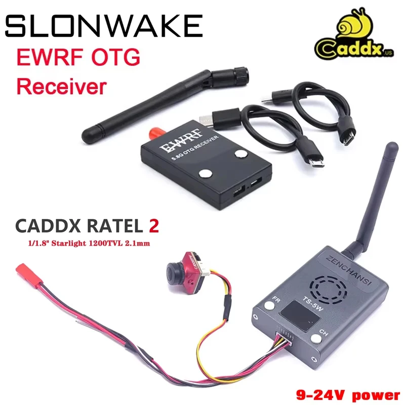 New EWRF OTG UVC Receiver and 5.8g FPV 5W Transmitter Wideband FM Modulate AV launcher with Caddx Ratel 2 1200TVL FPV Camera
New EWRF OTG UVC Receiver and 5.8g FPV 5W Transmitter Wideband FM Modulate AV launcher with Caddx Ratel 2 1200TVL FPV Camera