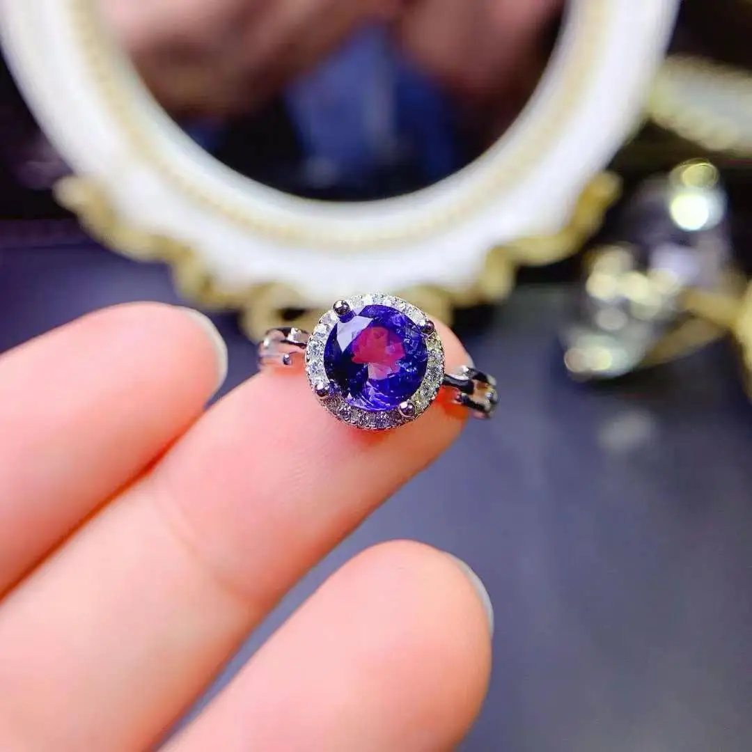 The Best Wedding Gift 100% Real Natural Tanzanite Ring 925 Sterling Silver Delicate Women Ring Fine Jewelry
The Best Wedding Gift 100% Real Natural Tanzanite Ring 925 Sterling Silver Delicate Women Ring Fine Jewelry