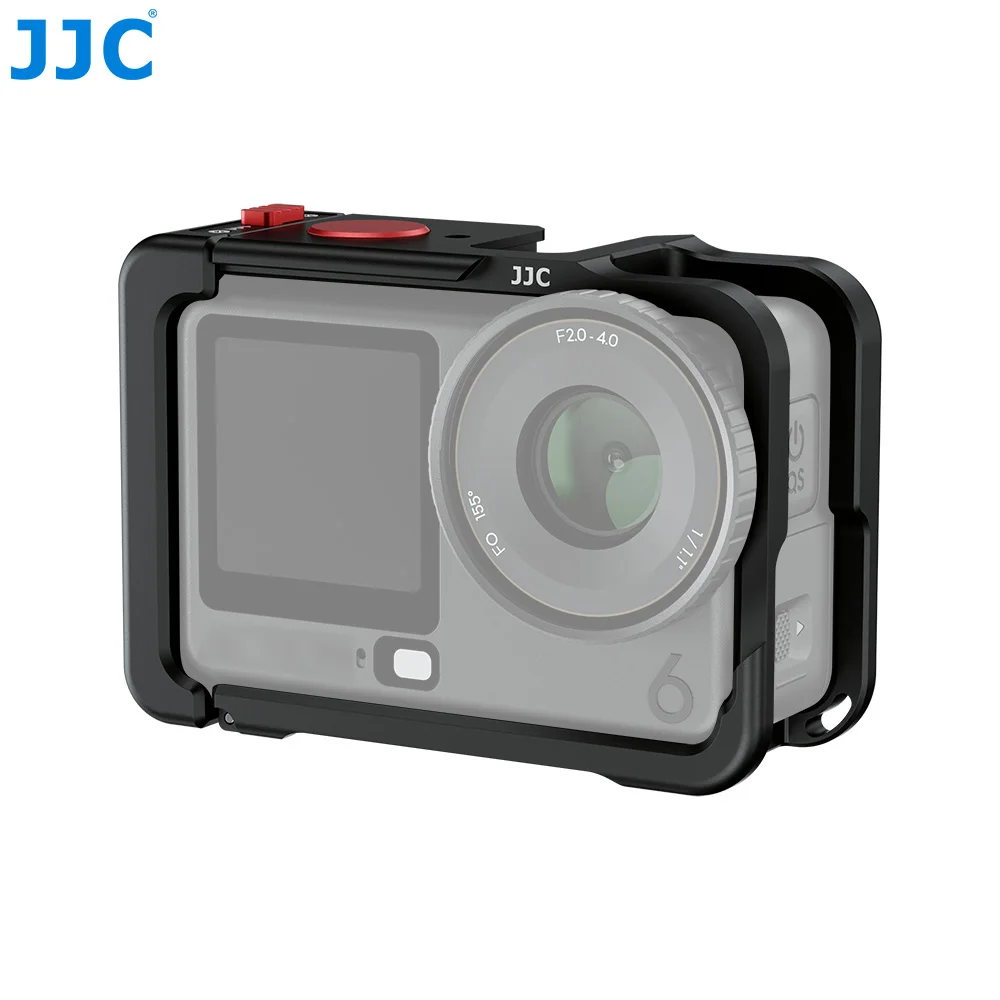 JJC Aluminum Alloy Camera Cage for DJI Osmo Action 6 Protective Frame Metal Cage with Cold Shoe Mount 1/4"-20 Thread
JJC Aluminum Alloy Camera Cage for DJI Osmo Action 6 Protective Frame Metal Cage with Cold Shoe Mount 1/4"-20 Thread