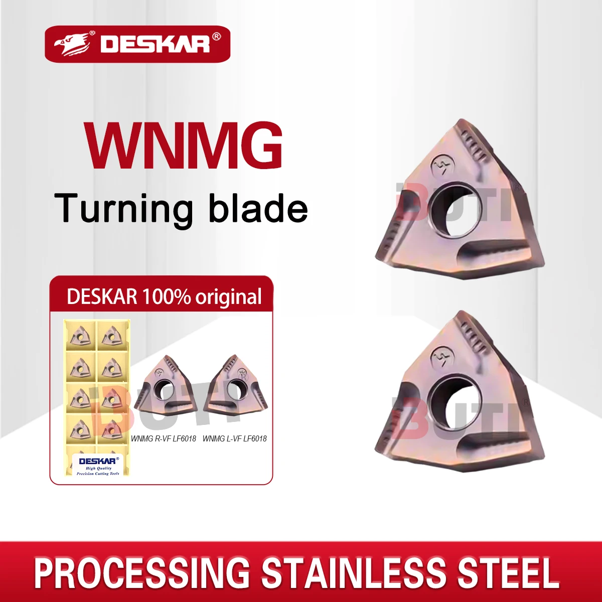 WNMG080404L-VF WNMG080408R-VF LF6018 CNC Blade Peach Shaped Outer Circle Turning Tool Carbide Inserts Processing Stainless Steel
WNMG080404L-VF WNMG080408R-VF LF6018 CNC Blade Peach Shaped Outer Circle Turning Tool Carbide Inserts Processing Stainless Steel