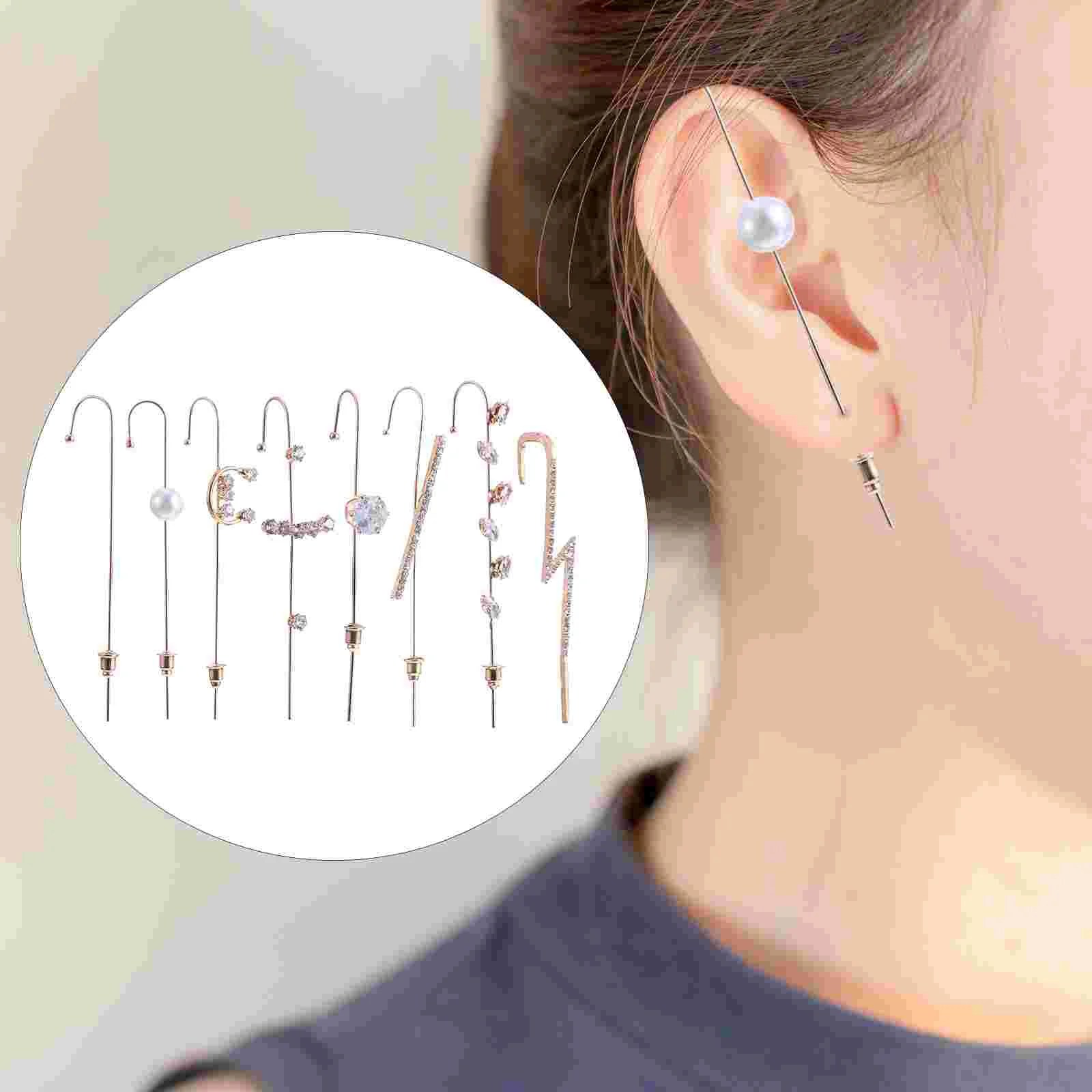 8PCS Ear Earrings Eye catching Jewelry Rhinestones Dangling for Women Party Dance Performance Comfortable Wear
8PCS Ear Earrings Eye catching Jewelry Rhinestones Dangling for Women Party Dance Performance Comfortable Wear