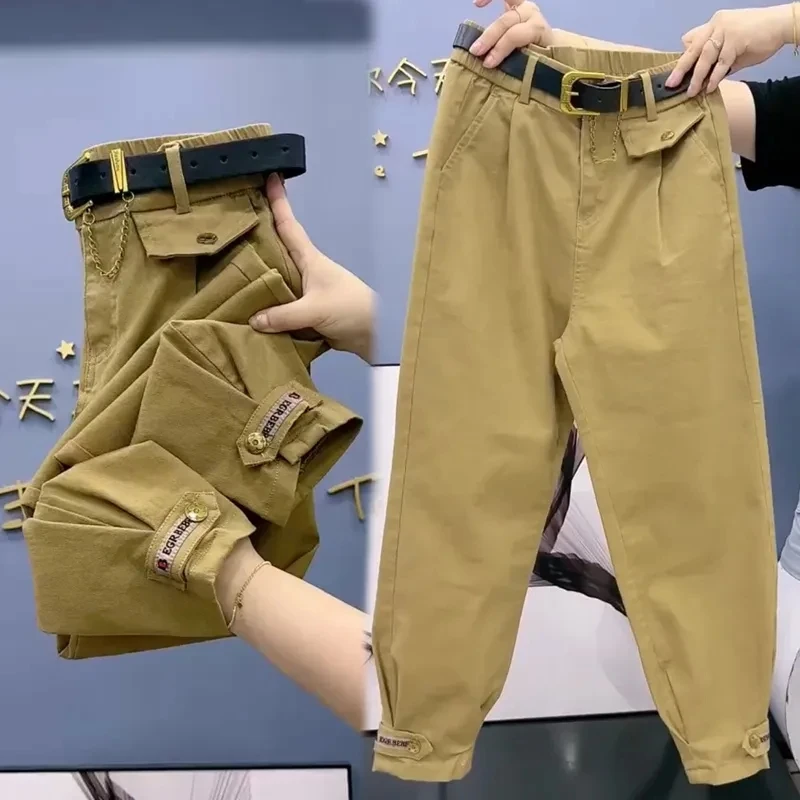 4XL Spring Autumn New Korean Fashion Women Elastic Waist Loose Pants Pocket Embroidery Cotton Casual Harem Pants Female Trousers
4XL Spring Autumn New Korean Fashion Women Elastic Waist Loose Pants Pocket Embroidery Cotton Casual Harem Pants Female Trousers