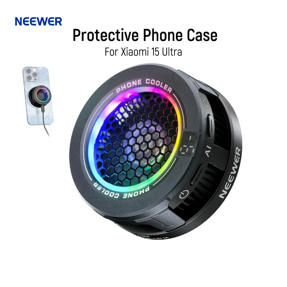 NEEWER Magnetic Phone Cooler, Low Noise Cell Phone USB Cooling Fan Magnetic Ring & Clip For iPhone 15 16 Pro Max MagSafe Samsung 
NEEWER Magnetic Phone Cooler, Low Noise Cell Phone USB Cooling Fan Magnetic Ring & Clip For iPhone 15 16 Pro Max MagSafe Samsung
