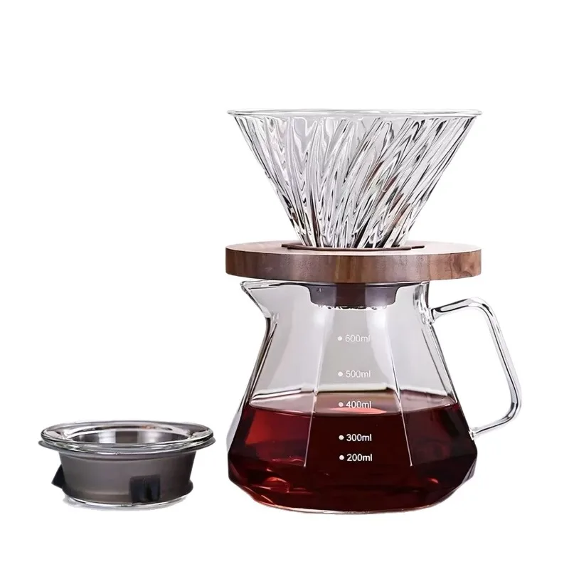 Glass Drip Coffee Maker Set Diamond Fashion Design Glass Coffee Carafe with Lid Coffee Server Coffee Carafe with Walnut Dripper
Glass Drip Coffee Maker Set Diamond Fashion Design Glass Coffee Carafe with Lid Coffee Server Coffee Carafe with Walnut Dripper