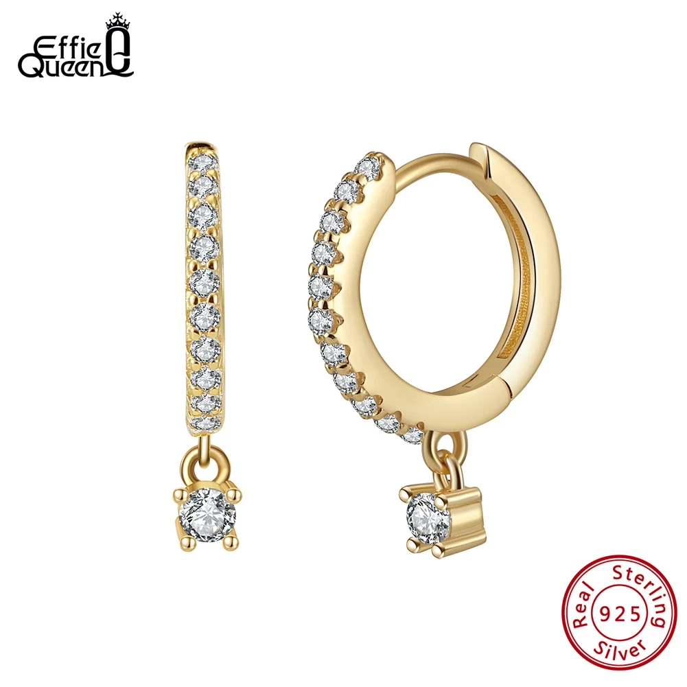 Effie Queen White Zircon Hoop Drop Earrings 925 Sterling Silver Fine Jewelry Bridal Party Statement Earrings Romantic Gift APE76
Effie Queen White Zircon Hoop Drop Earrings 925 Sterling Silver Fine Jewelry Bridal Party Statement Earrings Romantic Gift APE76