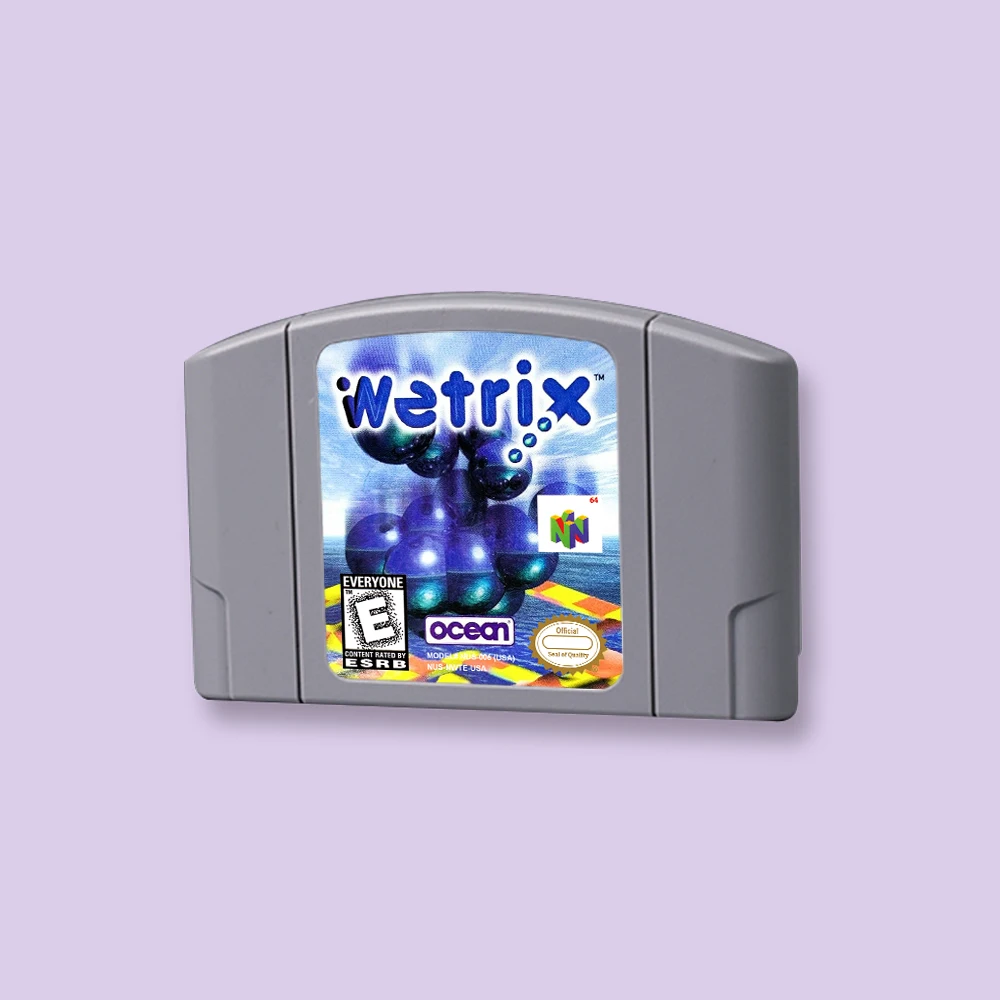 for Wetrix 64bit game card for USA NTSC version N64 video game console English language
for Wetrix 64bit game card for USA NTSC version N64 video game console English language