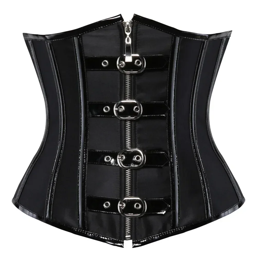 Black PVC Leather Corset Top Underbust Push Up Boned Bustier Goth Punk Korsett For Women Front Busk Gorset Korse Sexy
Black PVC Leather Corset Top Underbust Push Up Boned Bustier Goth Punk Korsett For Women Front Busk Gorset Korse Sexy