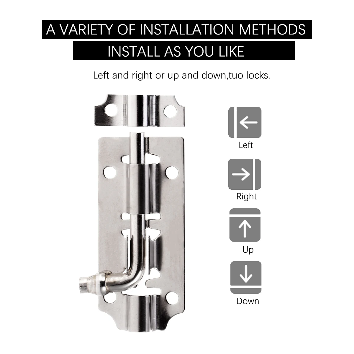 12Pcs 3Inches Stainless Steel Door Latch Small Size Durable Simple Metal Safety Bolt for Home with 72Pcs Screwings(Silver)
12Pcs 3Inches Stainless Steel Door Latch Small Size Durable Simple Metal Safety Bolt for Home with 72Pcs Screwings(Silver)