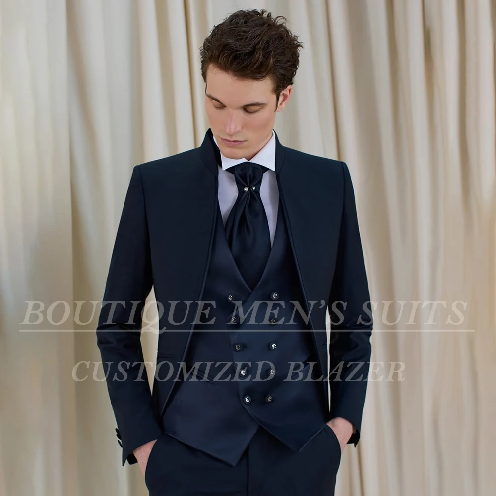 Men's Suits for Wedding Customzied Solid Color Stand Lapel Slim Fit 3 Piece Jacket Pants Vest High Quality Outfits Blazer
Men's Suits for Wedding Customzied Solid Color Stand Lapel Slim Fit 3 Piece Jacket Pants Vest High Quality Outfits Blazer