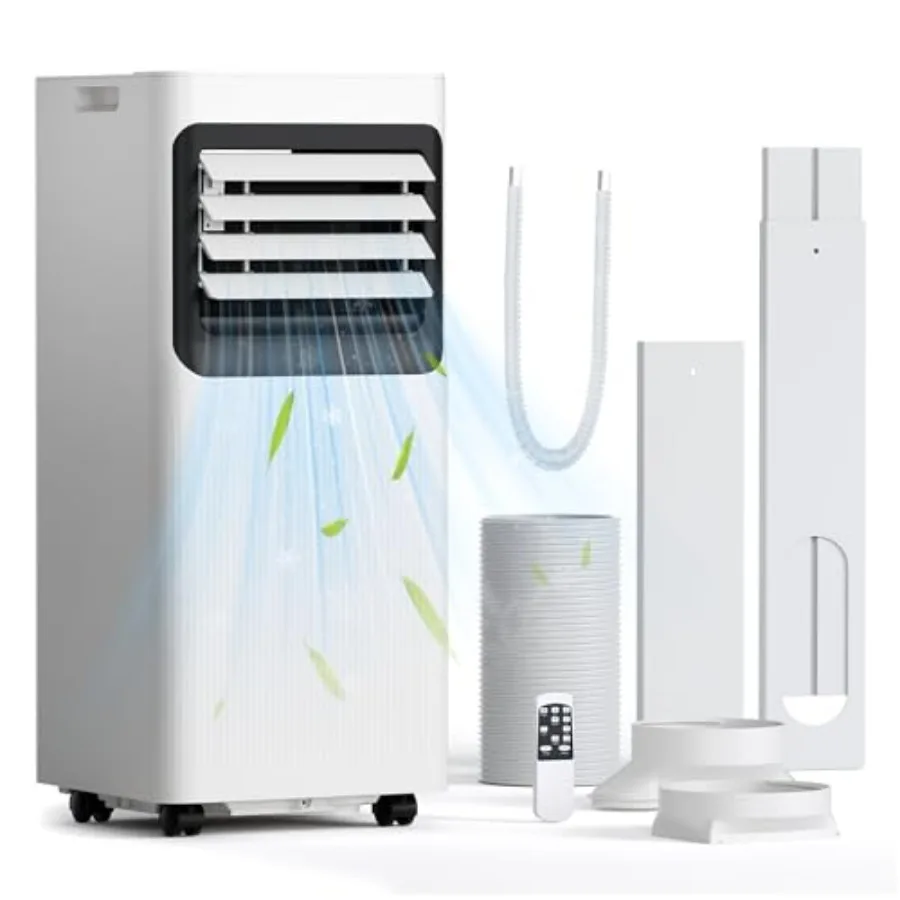 Portable air conditioner for bedroom/office/dorms, ABS plastic, white, 10000 BTU 4-in-1 cooling, quiet operation, LED display,
Portable air conditioner for bedroom/office/dorms, ABS plastic, white, 10000 BTU 4-in-1 cooling, quiet operation, LED display,