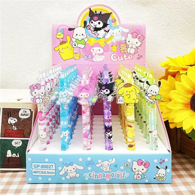48pcs Gel Pen Kitty Cat Kuromi Cinnamoroll Pochacco Student Write Press Patch Pens 0.5mm Writing School Stationery Wholesale
48pcs Gel Pen Kitty Cat Kuromi Cinnamoroll Pochacco Student Write Press Patch Pens 0.5mm Writing School Stationery Wholesale