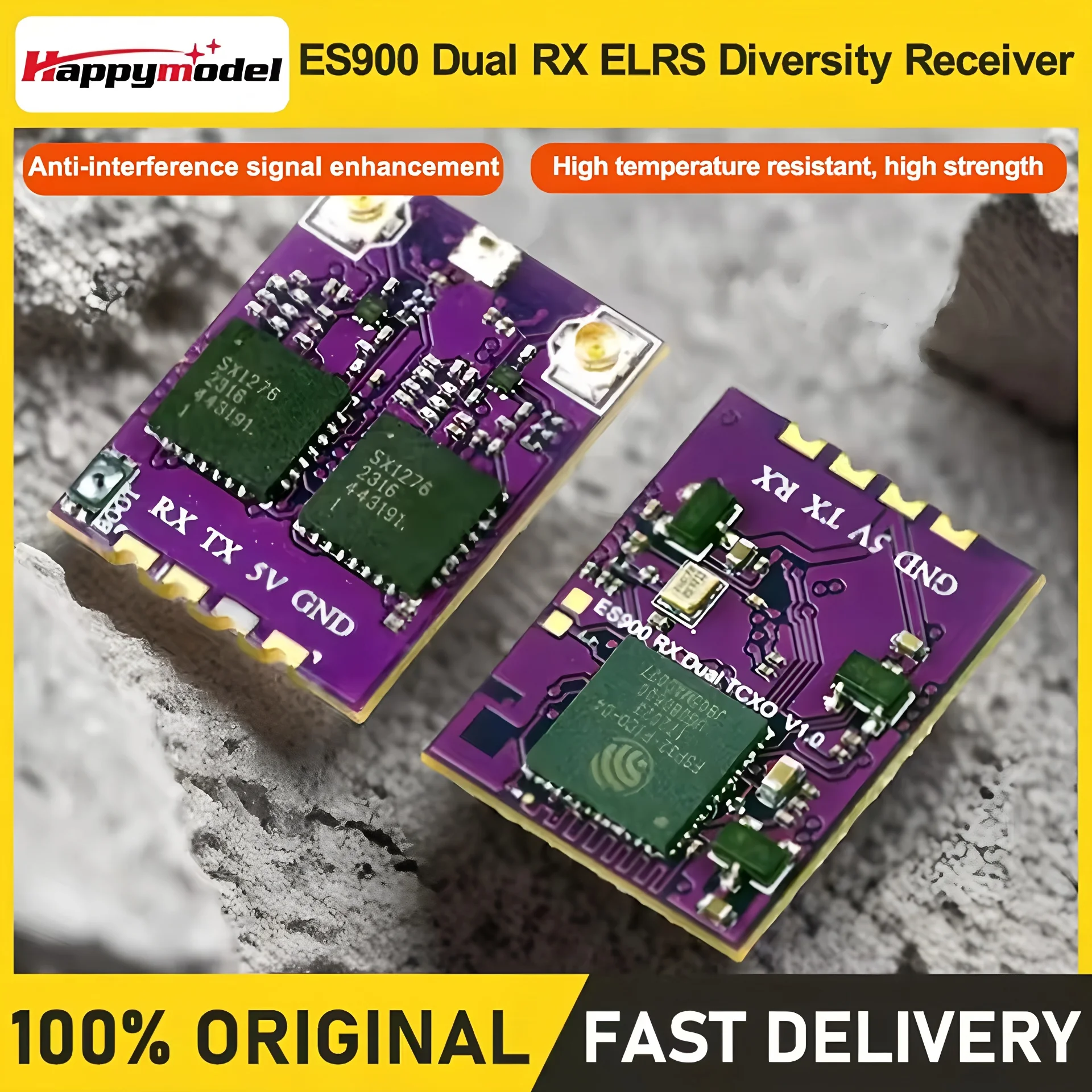 HappyModel ES900 DUAL RX ELRS Diversity Receiver 915 МГц/868 МГц Встроенный TCXO для радиоуправляемого самолета FPV Дроны дальнего действия DIY Запчасти
HappyModel ES900 DUAL RX ELRS Diversity Receiver 915 МГц/868 МГц Встроенный TCXO для радиоуправляемого самолета FPV Дроны дальнего действия DIY Запчасти