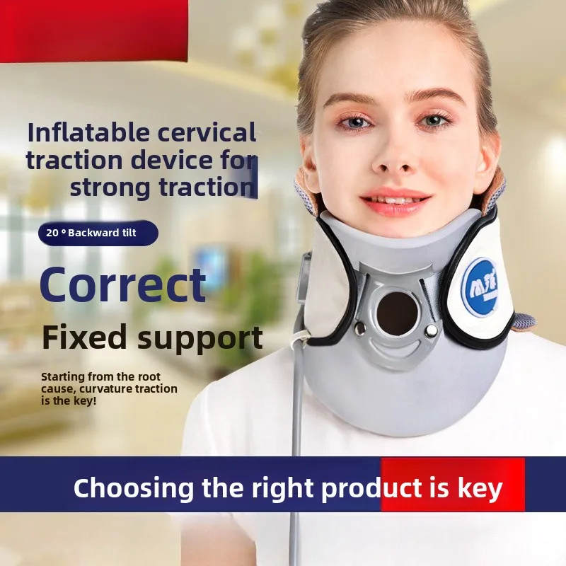 Air Pump Cervical Neck Traction Device, Adjustable Home Use Collar for Strong Pain Relief, Posture Corrector Support, Portable
Air Pump Cervical Neck Traction Device, Adjustable Home Use Collar for Strong Pain Relief, Posture Corrector Support, Portable