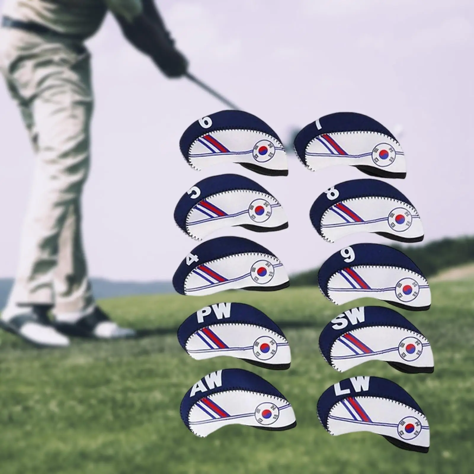 10Pcs Universal Golf Club Head Cover Golf Iron Covers Numbers Printed Wrap Sleeve Head Socks Irons Putter Men Golfers
10Pcs Universal Golf Club Head Cover Golf Iron Covers Numbers Printed Wrap Sleeve Head Socks Irons Putter Men Golfers