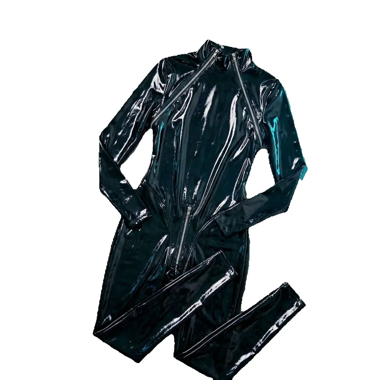 Shiny Faux PU Leather Jumpsuit Open Crotch To Hip Bodysuit Neck To Waist Zipper Cosplay Clubwear One-Piece Tight-Fitting Clothes
Shiny Faux PU Leather Jumpsuit Open Crotch To Hip Bodysuit Neck To Waist Zipper Cosplay Clubwear One-Piece Tight-Fitting Clothes